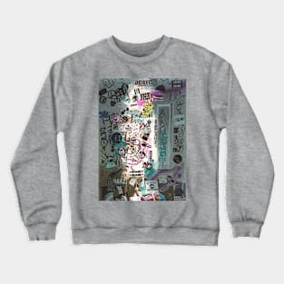 Graffiti Street Stickers Style NYC Urban Tags Crewneck Sweatshirt